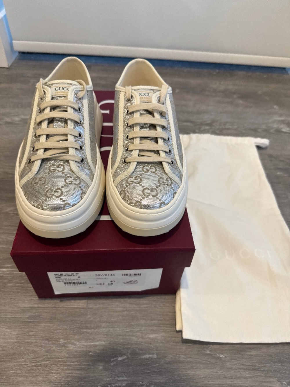 Gucci Women's GG Metallic Platform Sneakers
